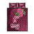 Fiji Adi Cakobau School Quilt Bed Set Tropical Flower and Tapa Pattern LT03 Pink - Polynesian Pride