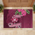 Fiji Adi Cakobau School Rubber Doormat Tropical Flower and Tapa Pattern LT03 - Polynesian Pride