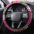 Fiji Adi Cakobau School Steering Wheel Cover Tropical Flower and Tapa Pattern LT03 - Polynesian Pride