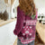 Fiji Adi Cakobau School Women Casual Shirt Tropical Flower and Tapa Pattern LT03 - Polynesian Pride