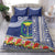 Fiji Natabua High School Bedding Set Tropical Flower and Tapa Pattern Blue Style LT03 - Polynesian Pride