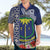 Fiji Natabua High School Hawaiian Shirt Tropical Flower and Tapa Pattern Blue Style LT03 - Polynesian Pride