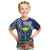 Fiji Natabua High School Kid T Shirt Tropical Flower and Tapa Pattern Blue Style LT03 Blue - Polynesian Pride
