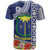 Fiji Natabua High School T Shirt Tropical Flower and Tapa Pattern Blue Style LT03 - Polynesian Pride
