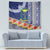 Fiji Natabua High School Tapestry Tropical Flower and Tapa Pattern Blue Style LT03 - Polynesian Pride