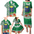 Fiji Natabua High School Family Matching Puletasi Dress and Hawaiian Shirt Tropical Flower and Tapa Pattern Green Style LT03 - Polynesian Pride