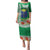 Fiji Natabua High School Family Matching Puletasi Dress and Hawaiian Shirt Tropical Flower and Tapa Pattern Green Style LT03 Mom's Dress Green - Polynesian Pride