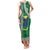 Fiji Natabua High School Family Matching Tank Maxi Dress and Hawaiian Shirt Tropical Flower and Tapa Pattern Green Style LT03 Mom's Dress Green - Polynesian Pride