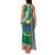 Fiji Natabua High School Family Matching Tank Maxi Dress and Hawaiian Shirt Tropical Flower and Tapa Pattern Green Style LT03 - Polynesian Pride