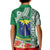 Fiji Natabua High School Kid Polo Shirt Tropical Flower and Tapa Pattern Green Style LT03 - Polynesian Pride