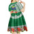 Fiji Natabua High School Kid Short Sleeve Dress Tropical Flower and Tapa Pattern Green Style LT03 - Polynesian Pride