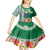 Fiji Natabua High School Kid Short Sleeve Dress Tropical Flower and Tapa Pattern Green Style LT03 - Polynesian Pride