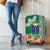 Fiji Natabua High School Luggage Cover Tropical Flower and Tapa Pattern Green Style LT03 - Polynesian Pride