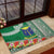 Fiji Natabua High School Rubber Doormat Tropical Flower and Tapa Pattern Green Style LT03 - Polynesian Pride