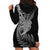 New Zealand Valentine Day Hoodie Dress Aotearoa Warrior and Woman Love Heart Silver Fern Koru LT03 - Polynesian Pride