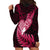 New Zealand Valentine Day Hoodie Dress Aotearoa Warrior Love Story Silver Fern Koru Pink Style LT03 - Polynesian Pride