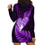 New Zealand Valentine Day Hoodie Dress Aotearoa Warrior Love Story Silver Fern Koru Purple Style LT03 - Polynesian Pride