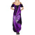 New Zealand Valentine Day Summer Maxi Dress Aotearoa Warrior Love Story Silver Fern Koru Purple Style LT03 - Polynesian Pride