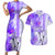 Hawaiian Cocktail Valentine Day Couples Matching Short Sleeve Bodycon Dress and Hawaiian Shirt Hibiscus Kakau Pattern Purple Version LT03 Purple - Polynesian Pride