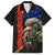 New Zealand Kiwi Soldier ANZAC Hawaiian Shirt Red Poppy Flower and Silver Fern Pattern LT03 Black - Polynesian Pride