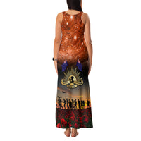 The Rising Sun Badge ANZAC Family Matching Tank Maxi Dress and Hawaiian Shirt Last Post Field of Poppy Starry Night Style LT03 - Polynesian Pride