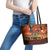 The Rising Sun Badge ANZAC Leather Tote Bag Last Post Field of Poppy Starry Night Style LT03 - Polynesian Pride