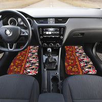 Pan-Pacific Festival Car Mats Hawaiian Tribal and Japanese Pattern Together Culture
