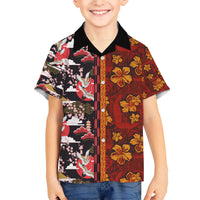 Pan-Pacific Festival Hawaiian Shirt Hawaiian Tribal and Japanese Pattern Together Culture