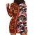 Pan-Pacific Festival Hoodie Dress Hawaiian Tribal and Japanese Pattern Together Culture