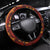 Pan-Pacific Festival Steering Wheel Cover Hawaiian Tribal and Japanese Pattern Together Culture