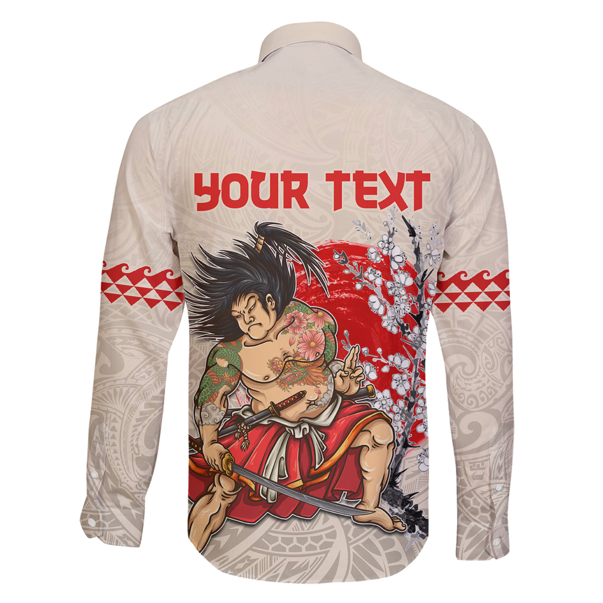 Personalised Pan-Pacific Festival Family Matching Summer Maxi Dress and Hawaiian Shirt Japanese Samurai with Hawaiian Pattern