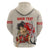 Personalised Pan-Pacific Festival Hoodie Japanese Samurai with Hawaiian Pattern