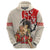 Personalised Pan-Pacific Festival Hoodie Japanese Samurai with Hawaiian Pattern