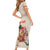 Personalised Pan-Pacific Festival Short Sleeve Bodycon Dress Japanese Samurai with Hawaiian Pattern