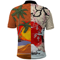 Pan-Pacific Festival Polo Shirt Mauna Kea and Fuji Mountains