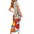 Pan-Pacific Festival Short Sleeve Bodycon Dress Mauna Kea and Fuji Mountains