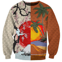 Pan-Pacific Festival Sweatshirt Mauna Kea and Fuji Mountains