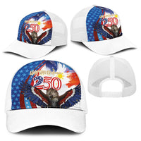 Philippines and United States Semiquincentennial Baseball Net Cap Eagle and National Flag Style