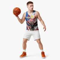 Philippines and United States Semiquincentennial Basketball Jersey Eagle and National Flag Style