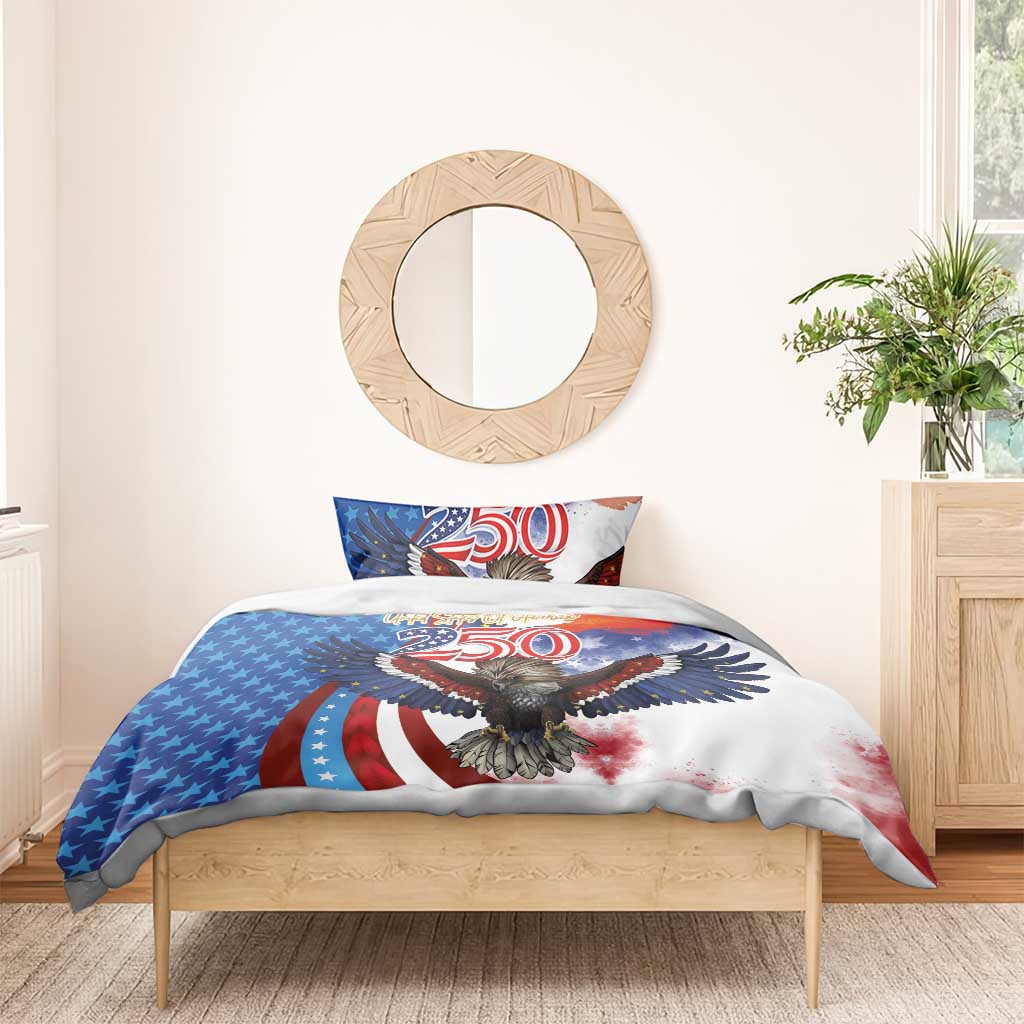Philippines and United States Semiquincentennial Bedding Set Eagle and National Flag Style