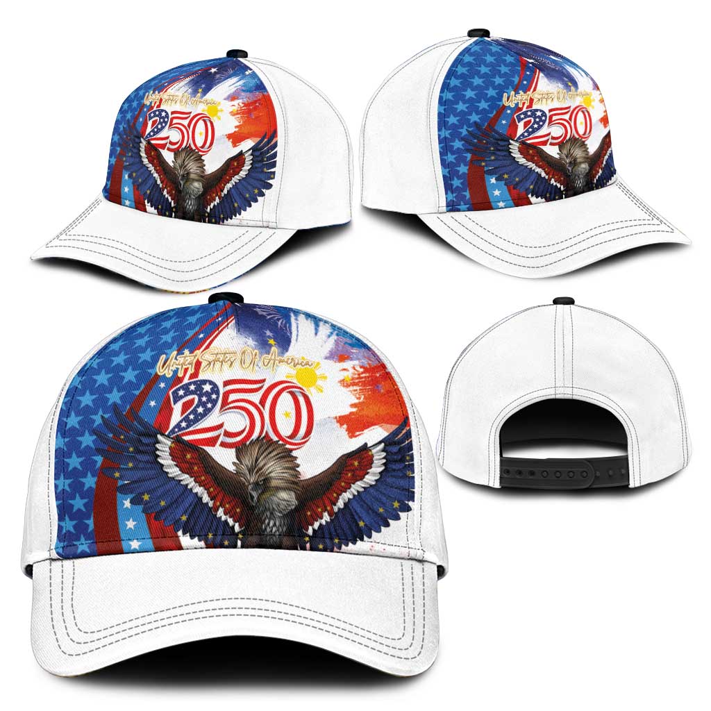 Philippines and United States Semiquincentennial Classic Cap Eagle and National Flag Style