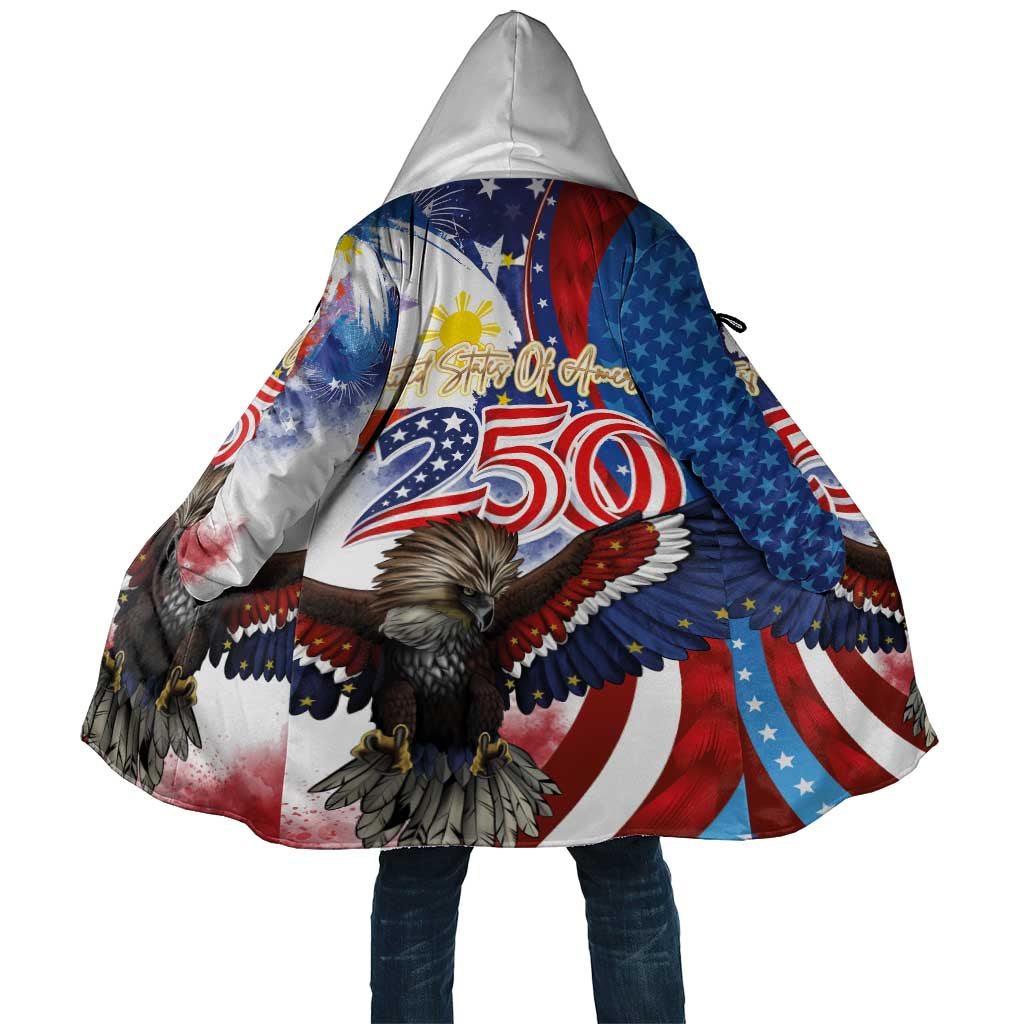 Philippines and United States Semiquincentennial Cloak Eagle and National Flag Style
