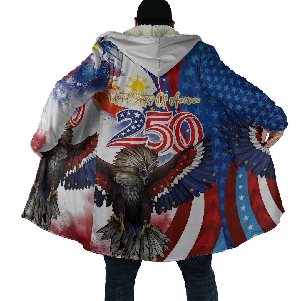 Philippines and United States Semiquincentennial Cloak Eagle and National Flag Style