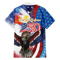 Philippines and United States Semiquincentennial Family Matching Puletasi and Hawaiian Shirt Eagle and National Flag Style LT03 - Polynesian Pride