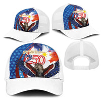 Philippines and United States Semiquincentennial Mesh Trucker Cap Eagle and National Flag Style