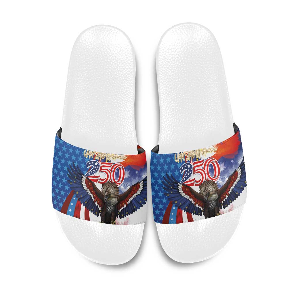 Philippines and United States Semiquincentennial Slide Sandals Eagle and National Flag Style LT03 Multicolor - Polynesian Pride