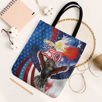 Philippines and United States Semiquincentennial Tote Bag Eagle and National Flag Style