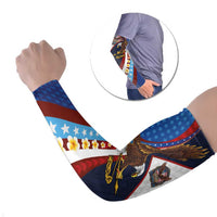 American Samoa and United States Semiquincentennial Arm Sleeves Bald Eagle with National Flag Style
