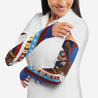 American Samoa and United States Semiquincentennial Arm Sleeves Bald Eagle with National Flag Style