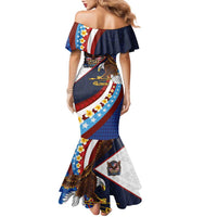 American Samoa and United States Semiquincentennial Family Matching Mermaid Dress and Hawaiian Shirt Bald Eagle with National Flag Style LT03 - Polynesian Pride